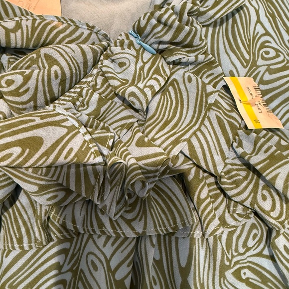 CINQ À SEPT Rayner Ruffle Midi Dress size 4 - Picture 8 of 9